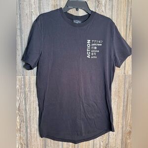 H&M Black Short Sleeve Tee Casual Cotton Blend